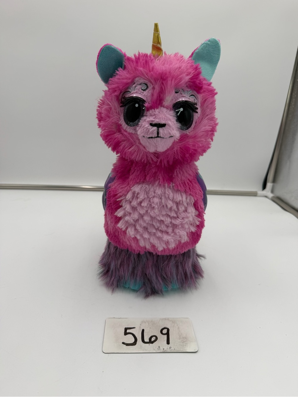 Rare Hatchimals Interactive Pink Unicorn Plush Spin Master 12” Electronic 1915-1
